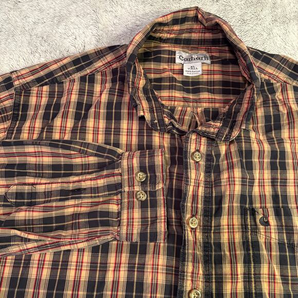 Carhartt Men's Long Sleeve Button Down Shirt Sz XL - Picture 1 of 12